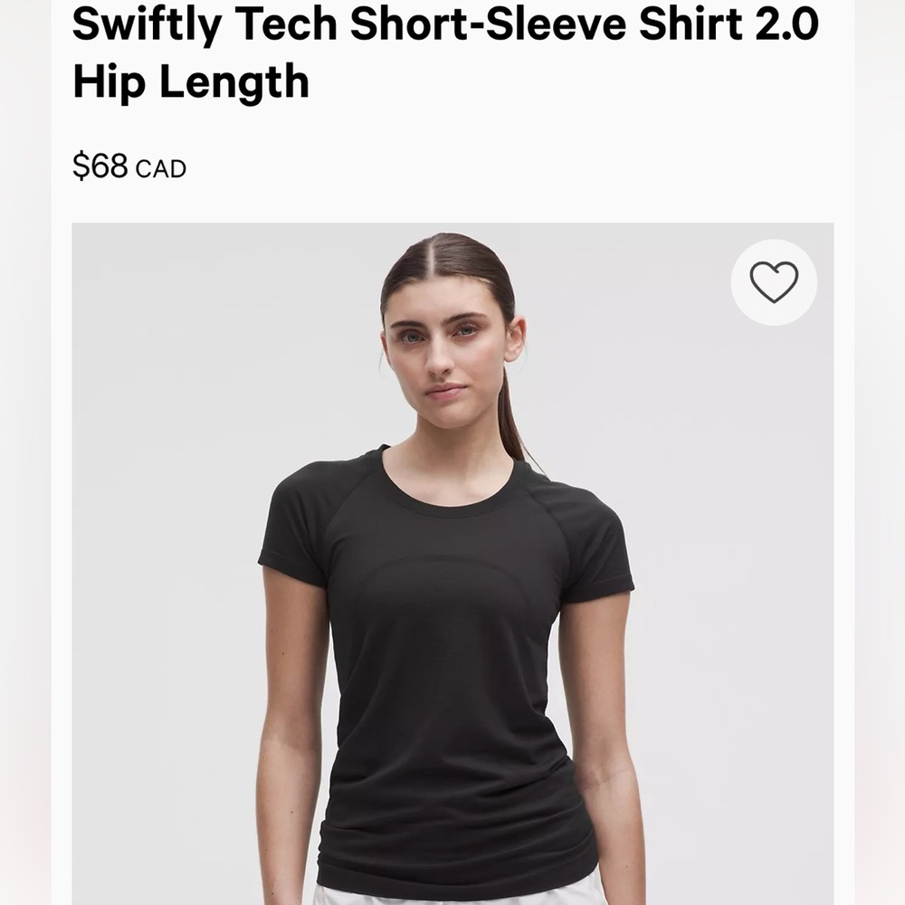 Lululemon swiftly short sleeve top